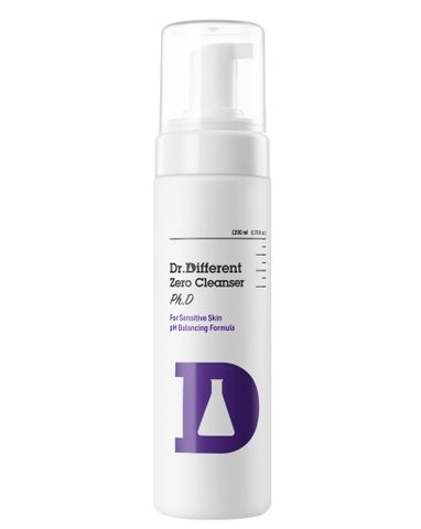 DR.DIFFERENT ZERO CLEANSER PH.D / SỮA RỬA MẶT DẠNG BỌT DÀNH RIÊNG CHO DA NHẠY CẢM VÀ DA HỖN HỢP