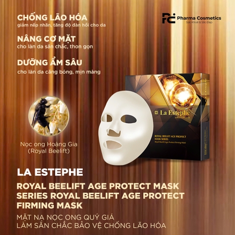 LA ESTEPHE ROYAL BEELIFT AGE PROTECT MASK SERIES ROYAL BEELIFT AGE PROTECT FIRMING MASK / MẶT NẠ NỌC ONG QUÝ GIÁ LÀM SĂN CHẮC BẢO VỆ CHỐNG LÃO HÓA