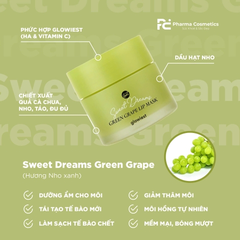 SWEET DREAMS GREEN GRAPE  / KEM DƯỠNG Ủ MÔI ( HƯƠNG NHO XANH) 