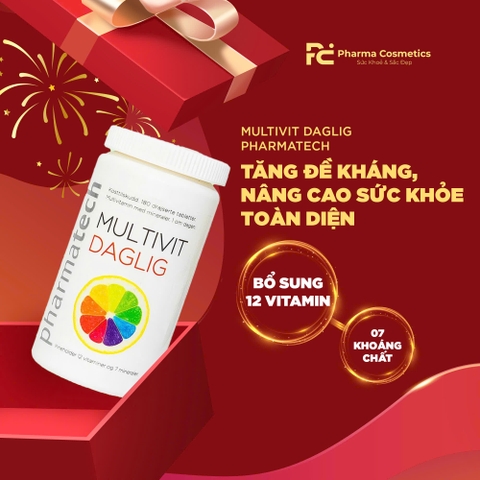 PHARMATECH MULTIVIT DAGLIG / VIÊN UỐNG BỔ SUNG VITAMIN, KHOÁNG CHẤT VÀ GIÚP CƠ THỂ KHỎE MẠNH