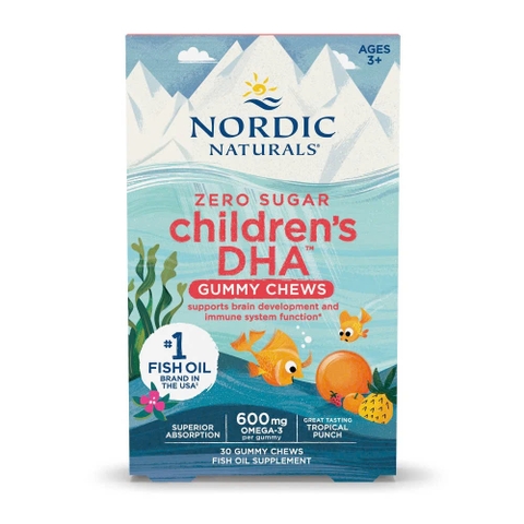 NORDIC NATURALS ZERO SUGAR CHILDREN’S DHA CUMMY CHEWS / KẸO DẺO BỔ SUNG DHA VỊ TRÁI CÂY GIÚP TĂNG CƯỜNG THỊ LỰC VÀ PHÁT TRIỂN TRÍ NÃO