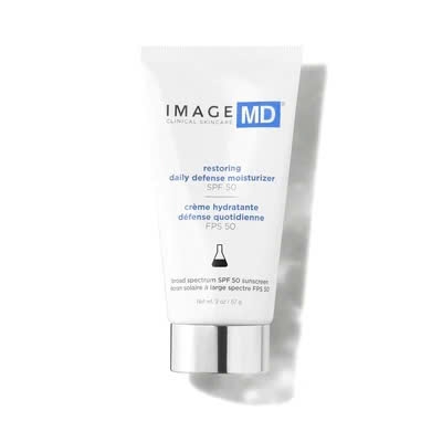 IMAGE MD® RESTORING DAILY DEFENSE MOISTURIZER SPF 50 / KEM CHỐNG NẮNG PHỔ RỘNG CHỐNG TIA UV, HEV VÀ NGĂN CHẶN HÌNH THÀNH SẮC TỐ 