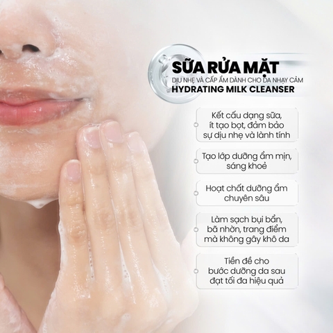 MDCARE HYDRATING MILK CLEANSER / SỮA RỬA MẶT DỊU NHẸ VÀ CẤP ẨM 