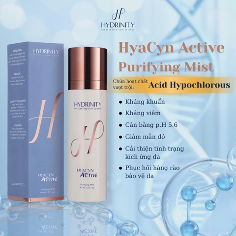 HYDRINITY HYACYN ACTIVE MIST / XỊT PHỤC HỒI & KHÁNG KHUẨN LÀM DỊU DA SAU TREATMENT 