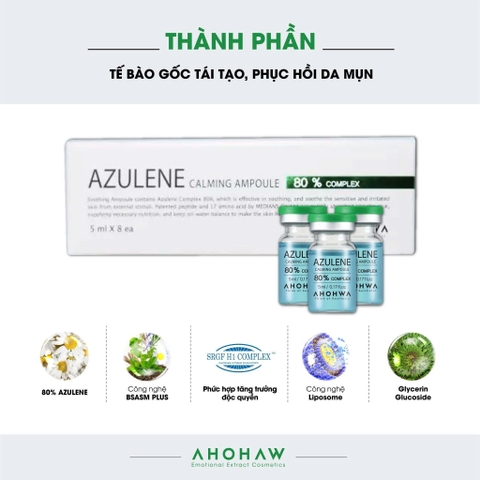 AHOHWA AZULENE CALMING AMPOULE / TẾ BÀO GỐC TÁI TẠO & PHỤC HỒI DA MỤN 