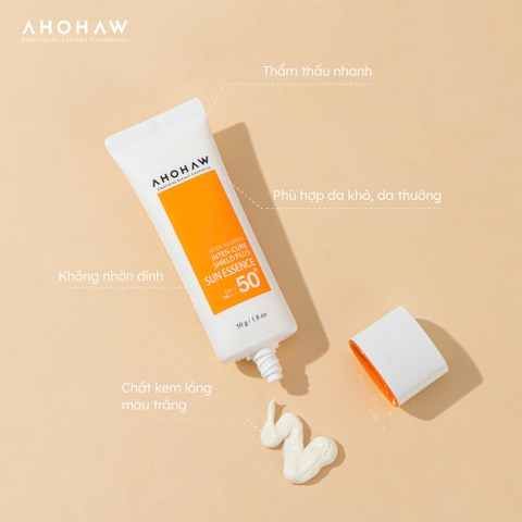 AHOHAW INTEN CURE SHIELD PLUS SUN ESSENCE SPF 50+/PA+++ / KEM CHỐNG NẮNG VẬT LÝ LAI HOÁ HỌC 