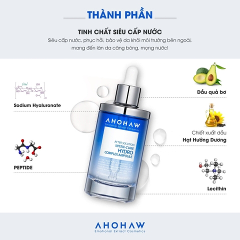 AHOHAW INTEN CURE HYDRO COMPLEX AMPOULE / TINH CHẤT CẤP ẨM CHUYÊN SÂU 