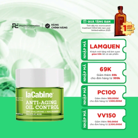LA CABINE ANTI-AGING OIL CONTROL CREAM - Kem Dưỡng Kiềm Dầu & Chống Lão Hóa