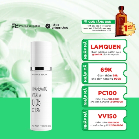 RADIANCE BEAUVA TRANEXAMIC VITAL A 0.05 CREAM: Kem Dưỡng Đa Tác Động – Giảm Nám, Chống Lão Hóa & Dưỡng Trắng