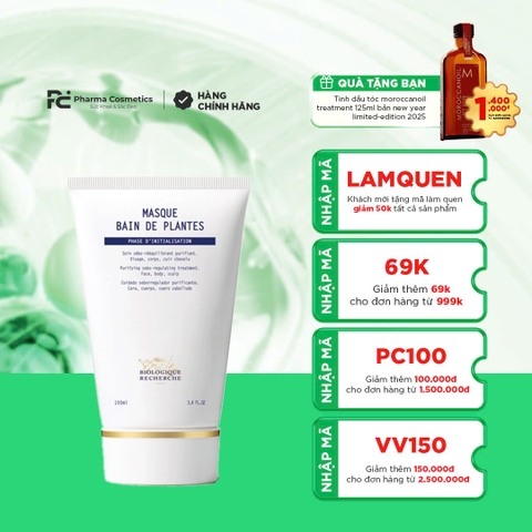 BIOLOGIQUE RECHERCHE MASQUE BAIN DE PLANTES / MẶT NẠ THANH LỌC ĐA NĂNG CHO DA & DA ĐẦU TIẾT BÃ NHỜN 