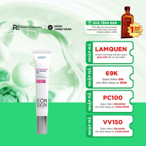 ICON SKIN SOS TREATMENT ANTI-BLEMISH GEL / GEL CHẤM MỤN, CHỐNG VIÊM 