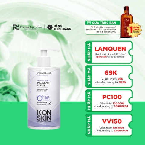 ICON SKIN DELICATE PURITY MICELLAR WATER /  NƯỚC TẨY TRANG DỊU NHẸ CHO LÀN DA SẠCH KHỎE & CÂN BẰNG 