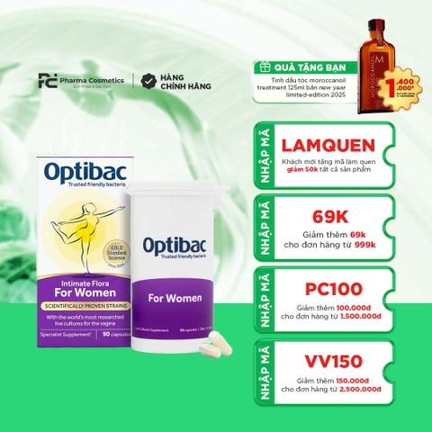 ( Date 12/2026 ) OPTIBAC PROBIOTIC FOR WOMEN / MEN PHỤ KHOA CHO NỮ GIỚI OPTIBAC PROBIOTIC FOR WOMEN