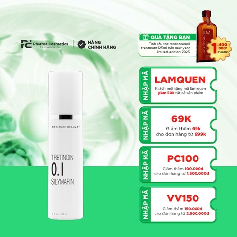 RADIANCE BEAUVA TRETINOIN 0.1% SILYMARIN / KEM DƯỠNG TRẺ HOÁ -SE KHÍT LỖ CHÂN LÔNG 