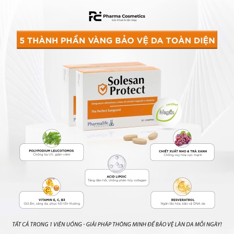 SOLESAN PROTECT: Bảo Vệ Da Toàn Diện Từ Bên Trong Trước Tác Động Của Ánh Nắng 
