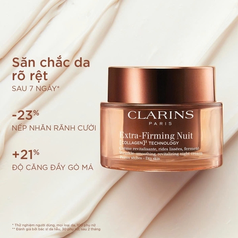 CLARINS EXTRA-FIRMING NIGHT CREAM: Kem Dưỡng Tái Tạo & Nâng Cơ Làn Da Khi Bạn Ngủ