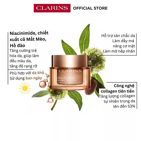 CLARINS EXTRA-FIRMING DAY: Kem Dưỡng Nâng Cơ & Săn Chắc Da Ban Ngày Cho Vẻ Ngoài Tươi Trẻ
