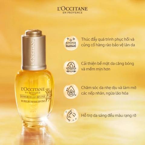 L'OCCITANE IMMORTELLE DIVINE YOUTH OIL: Dầu Dưỡng Trẻ Hóa & Phục Hồi Vẻ Rạng Rỡ Cho Làn Da