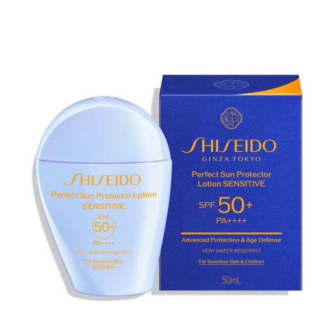 SHISEIDO GSC PERFECT SUN PROTECTOR LOTION SENSITIVE SPF50+: Sữa Chống Nắng Dịu Nhẹ, Bảo Vệ Toàn Diện Cho Da Nhạy Cảm