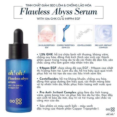 OH!OH! FLAWLESS ABYSS SERUM: Tinh Chất Tái Tạo & Phục Hồi, Hỗ Trợ Giảm Sẹo & Chống Lão Hóa Mạnh Mẽ
