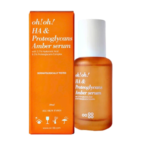 OH!OH! HA & PROTEOGLYCANS AMBER SERUM: Tinh Chất Cấp Ẩm Đa Tầng, Phục Hồi & Trẻ Hóa Làn Da