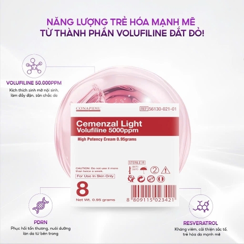 CONAPIDIL CEMENZAL LIGHT: Kem Dưỡng Tái Tạo Da, Hỗ Trợ Nâng Cơ & Cải Thiện Sẹo Rỗ