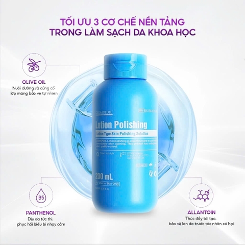 CONAPIDIL LOTION POLISHING: Dầu Rửa Mặt Sạch Sâu & Kháng Khuẩn, Dịu Nhẹ Cho Mọi Làn Da