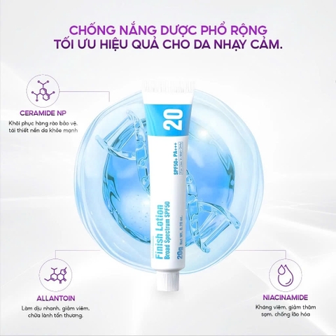 CONAPIDIL FINISH LOTION SPF50+/PA+++: Kem Chống Nắng Chuyên Biệt Cho Làn Da Nhạy Cảm