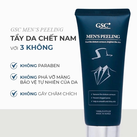 GSC MEN'S PEELING: Kem Tẩy Tế Bào Chết Sinh Học Cho Nam Giới - Sạch Sâu & Tái Tạo Làn Da