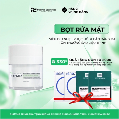 SKINMTX ACTI-MATTE CONCENTRATE: Tinh Chất Kiềm Dầu & Se Khít Lỗ Chân Lông - Cho Làn Da Lì Mịn Hoàn Hảo