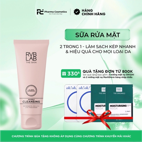 RVB LAB DOPPIA DETERSIONE: Sữa Rửa Mặt 2 Trong 1 - Làm Sạch Kép Nhanh & Hiệu Quả Cho Mọi Loại Da