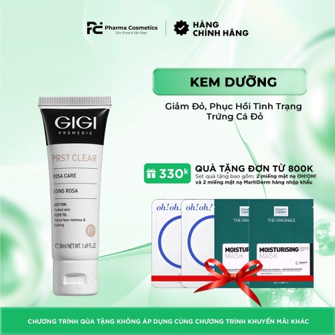GIGI PRS7 CLEAR ROSA CARE CREAM - Kem Dưỡng Giảm Đỏ, Phục Hồi Tình Trạng Trứng Cá Đỏ