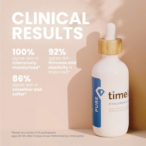 TIMELESS HYALURONIC ACID 100% PURE SERUM: Tinh Chất Cấp Ẩm Sâu, Phục Hồi Da Khô Căng