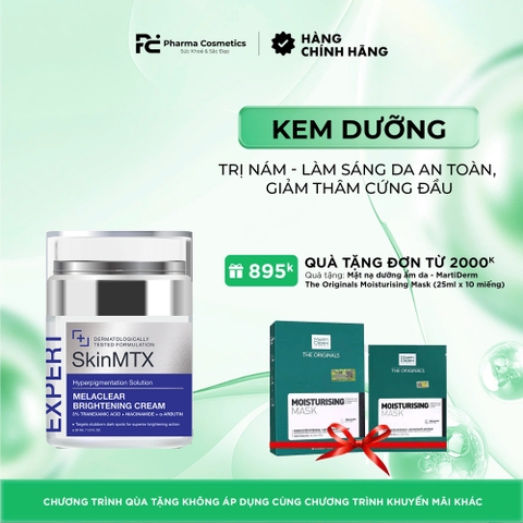 SKINMTX MELACLEAR BRIGHTENING CREAM: Kem Dưỡng Trị Nám - Làm Sáng Da An Toàn, Giảm Thâm Cứng Đầu