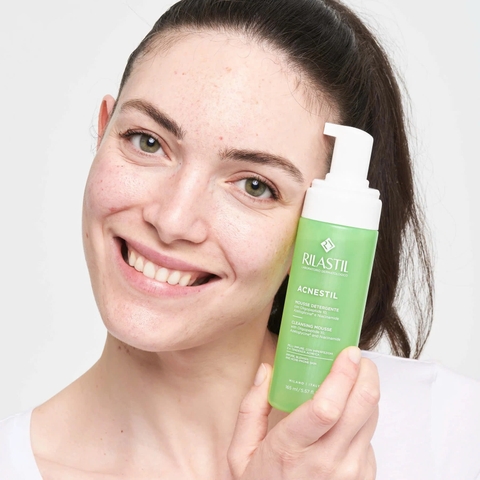 RILASTIL ACNESTIL CLEANSING MOUSSE: Bọt Rửa Mặt Dành Cho Da Mụn - Làm Sạch Sâu, Kháng Khuẩn & Cân Bằng Dầu