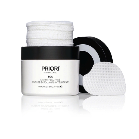 PRIORI LCA SMART PEEL PADS: Miếng Tẩy Da Chết Chuyên Nghiệp - Mờ Thâm, Giảm Mụn & Se Khít Lỗ Chân Lông