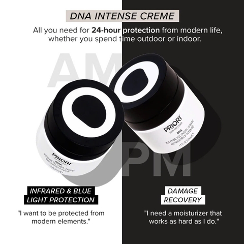 PRIORI DNA INTENSE RECOVERY CRÈME: Kem Dưỡng Phục Hồi Chuyên Sâu - Bảo Vệ DNA, Chống Ánh Sáng Xanh & Kích Thích Collagen