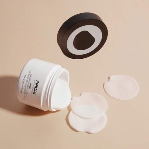 PRIORI Q+SOD ENLIGHTENING PEEL PADS: Miếng Tẩy Da Chết Làm Sáng & Tái Tạo Chuyên Sâu - Giảm Thâm, Thu Nhỏ Lỗ Chân Lông