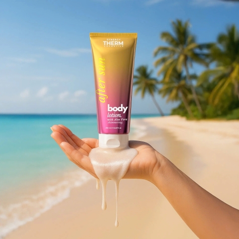 Synergy Therm After Sun Body Lotion: Dưỡng Thể Làm Mát, Phục Hồi Và Tạo Hiệu Ứng Da Căng Bóng Sau Đi Nắng