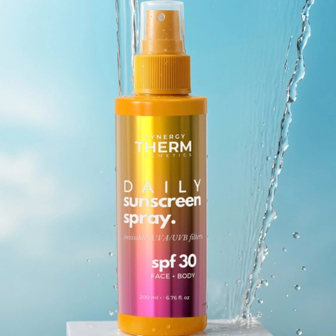 Synergy Therm Daily Sunscreen Spray SPF 30: Xịt Chống Nắng Lớp Nền Vô Hình, Mỏng Nhẹ Tức Thì