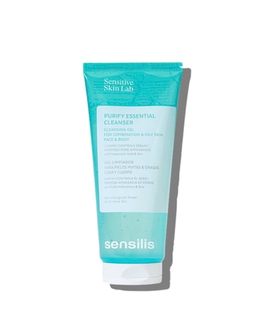 Sensilis Purify Essential Cleanser: Gel Rửa Mặt Làm Sạch Sâu, Kiểm Soát Dầu Nhờn Không Gây Khô Căng