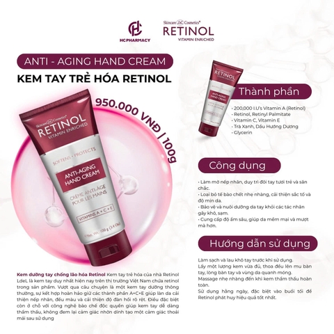Retinol Anti-Aging Hand Cream: Giải Pháp Trẻ Hóa 3 Trong 1 Cho Đôi Tay, Móng Và Biểu Mô