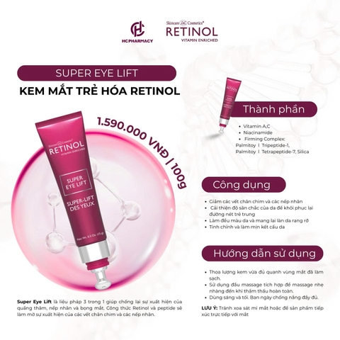 HCPHARMACY SUPER EYE LIFT / KEM DƯỠNG MẮT SUPER RETINOL 