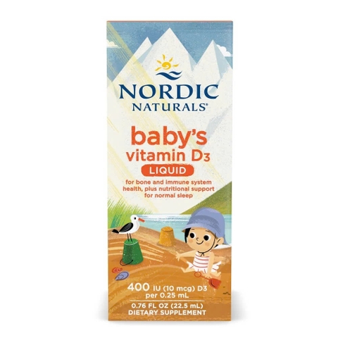 Nordic Naturals Baby's Vitamin D3 Liquid – Bổ Sung D3 Tinh Khiết Cho Bé Phát Triển Cao Khỏe