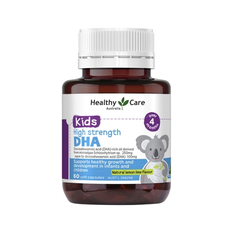 Healthy Care Kids High Strength DHA – Bổ Sung DHA Từ Tảo Giúp Trẻ Phát Triển Trí Não & Thị Lực