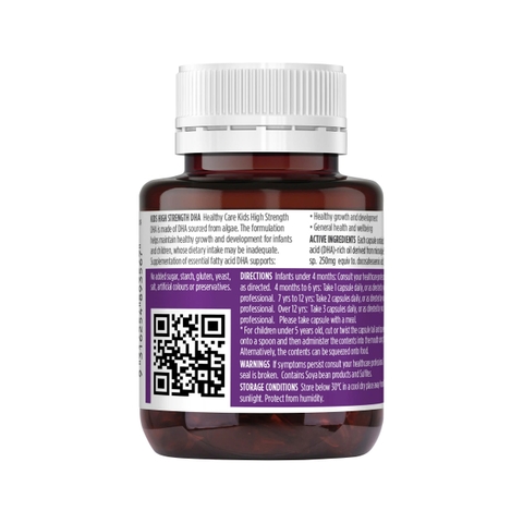 Healthy Care Kids High Strength DHA – Bổ Sung DHA Từ Tảo Giúp Trẻ Phát Triển Trí Não & Thị Lực