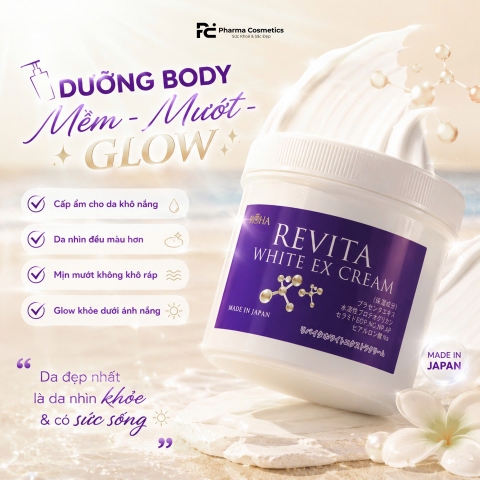 Revita White Ex Cream – Kem Dưỡng Trắng Nâng Tone, Cấp Ẩm Và Giúp Làn Da Mịn Màng