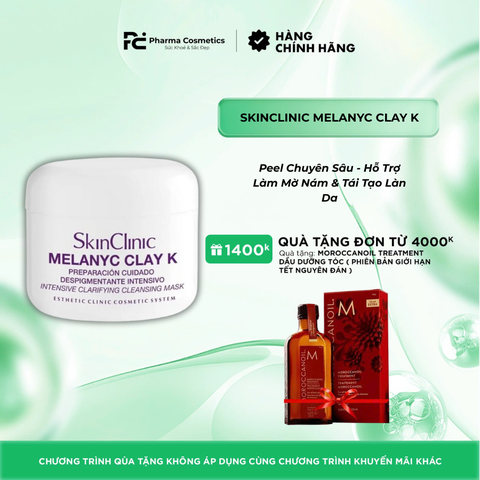 SKINCLINIC MELANYC CLAY K: Peel Chuyên Sâu - Hỗ Trợ Làm Mờ Nám & Tái Tạo Làn Da