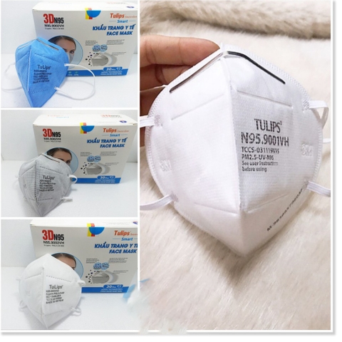 Khẩu Trang 3D N95 Tulips N95.9002VH (Không Van)
