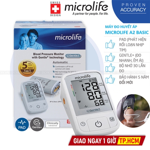 Máy Đo Huyết Áp Bắp Tay Microlife A2 Basic